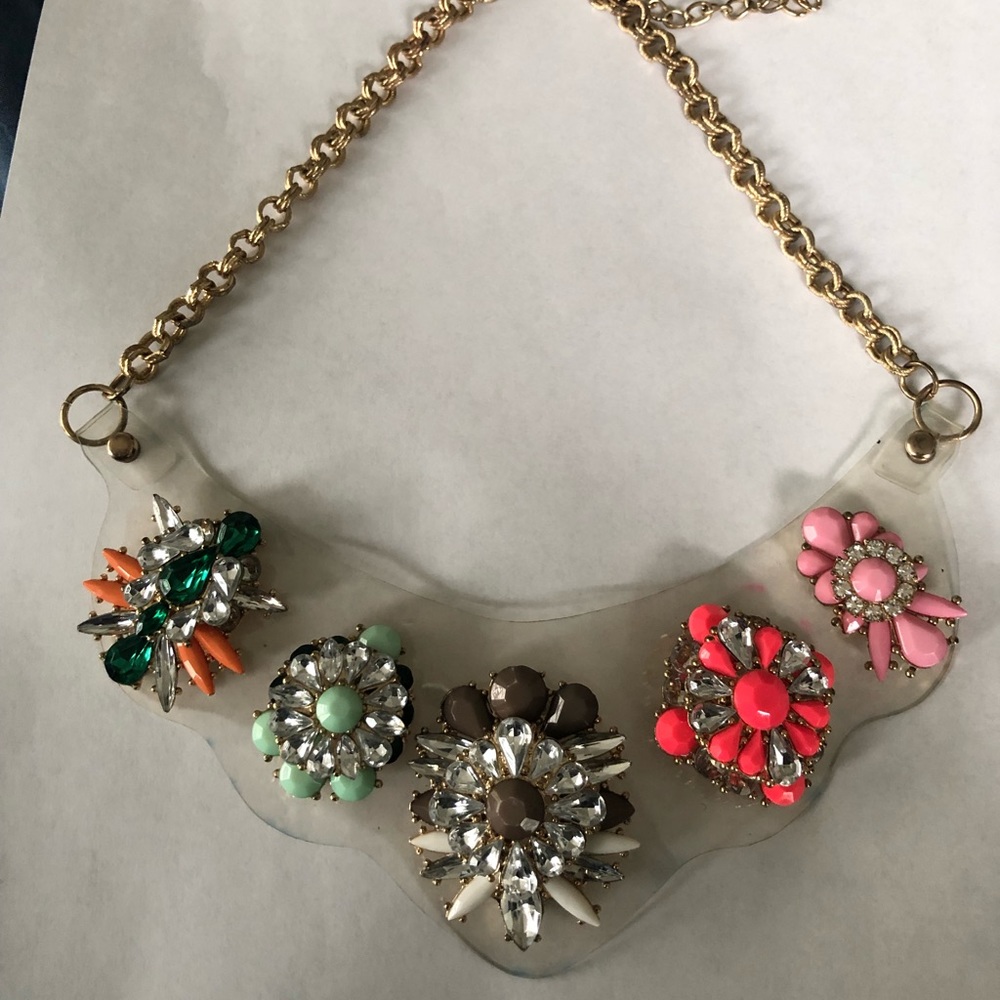 Beaded jewel necklace